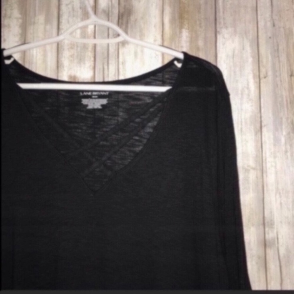 Lane Bryant Cross Neck Long Sleeve Blouse - Picture 4 of 4